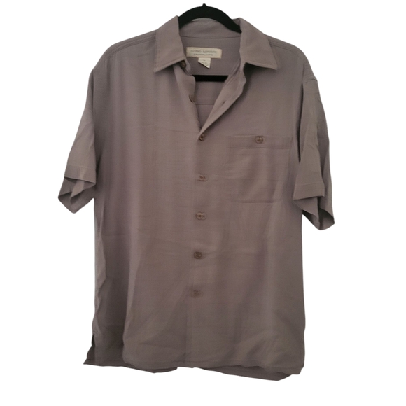 Island Republic Button Down Shirt Brown sz M - Picture 4 of 4